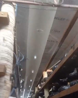 air duct in grow room